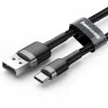 Baseus-1-Meter-Cafule-USB‑A-to-USB‑C-CableGray-Black-Model-CATKLF‑BG1-BC-12 Baseus 1Meter Cafule USB For Type-C 3A Gray+Black Cable – CATKLF-BG1
