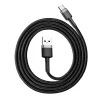 Baseus-1-Meter-Cafule-USB‑A-to-USB‑C-CableGray-Black-Model-CATKLF‑BG1-BC-15 Baseus 1Meter Cafule USB For Type-C 3A Gray+Black Cable – CATKLF-BG1