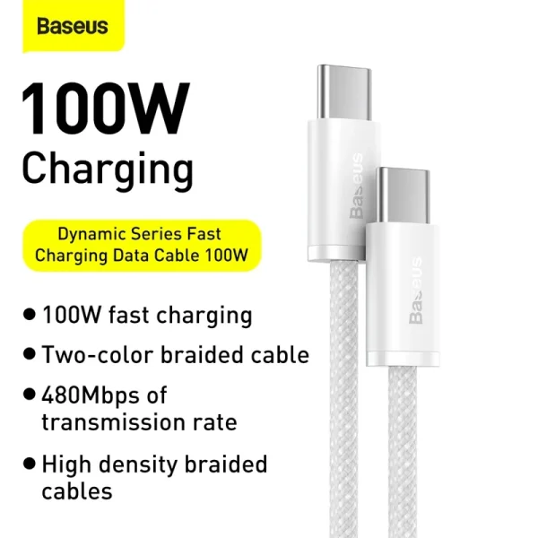 Baseus-Dynamic-Series-1m-Fast-Charging-Data-Cable-Type-C-to-Type-C-100W-White-CALD000202-baseuscolombo-6 Baseus Dynamic Series 1m Fast Charging Data Cable Type-C to Type-C 100W White
