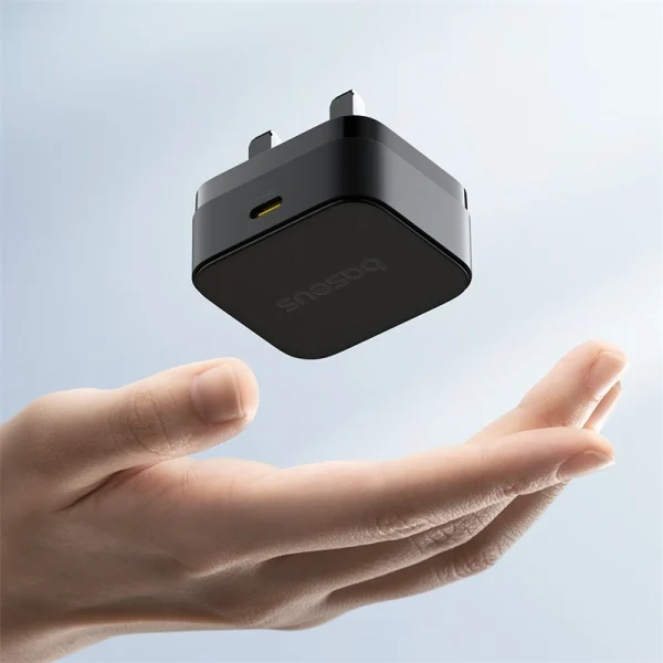 Baseus 20W Palm Fast Charger Type C UK Pin – Cluster Black
