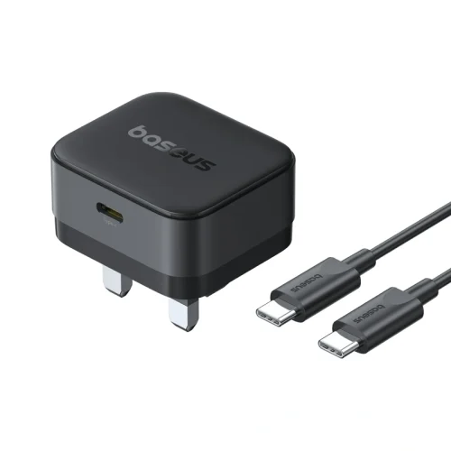 Baseus-Palm-Fast-Charger-1C-20W-UK-Cluster-Black-Baseuscolombo-18 Baseus Palm 20W UK Pin Type-C Fast Charger with Type-c to Type-c 60W Cable
