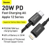 Baseus Superior Series 1M Fast Charging Data Cable Type-C to Lightning PD 20W Black – CATLYS-A01