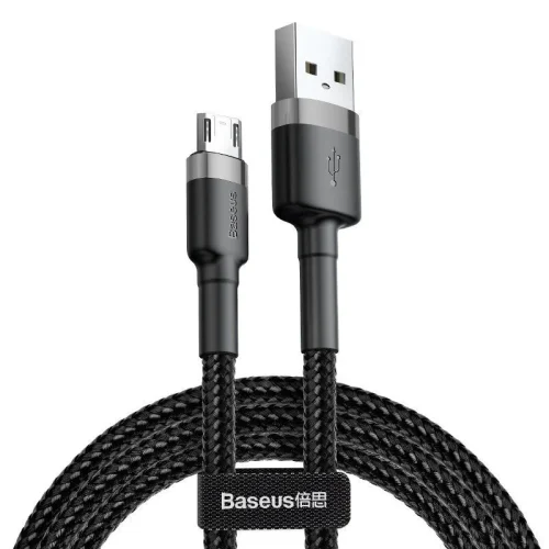 CAMKLF-AG1-01 Baseus Cafule 0.5M Cable USB For Micro 2.4A Gray+Black – CAMKLF-AG1