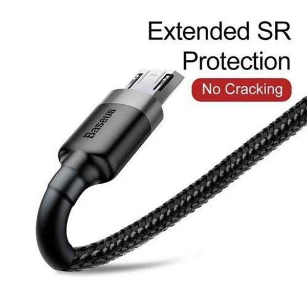 CAMKLF-AG1-03 Baseus Cafule 0.5M Cable USB For Micro 2.4A Gray+Black – CAMKLF-AG1