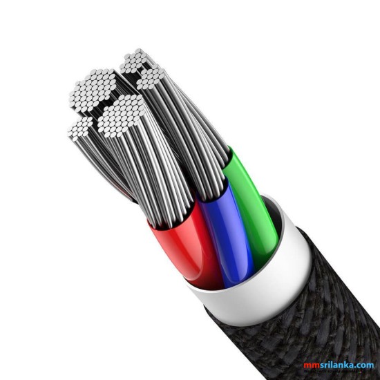 Baseus 1Meter 20W High Density Braided Fast Charging Data Type-C to Lightning PD Cable Black