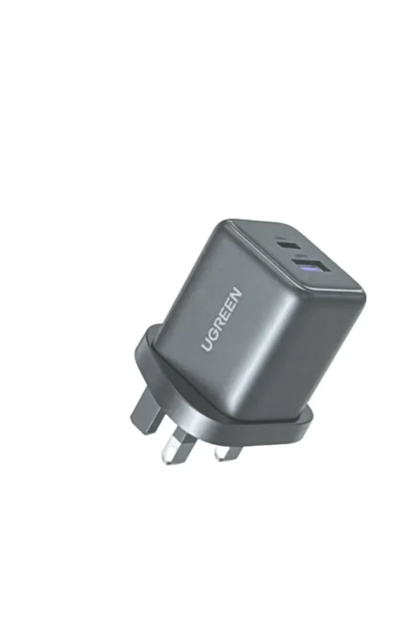 UGREEN 30W 2-Port GaN Fast Charger (UK Plug, Space Gray) – X516-65036