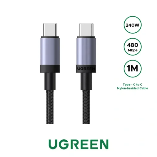 UGREEN 1 Meter 240W Type-C to Type-C PD N Fast Charging Cable – L532 – 6590 UGREEN 1 Meter 240W Type-C to Type-C PD N Fast Charging Cable – L532-65907
