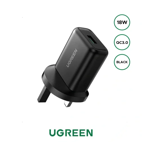 UGREEN-18W-USB-Fast-Charging-Power-Adapter-with-QC30-UK-Black-CD122-70165-ugreenlk-scaled UGREEN 18W QC3.0 USB Fast Charging Power UK Adapter – CD122-70165