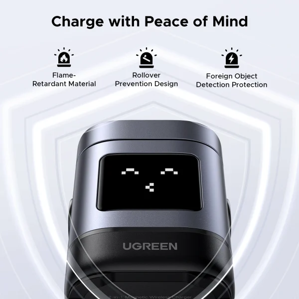 UGREEN 2-in-1 UNO Series Qi2 Magnetic Station Wireless Charger – W709-45775