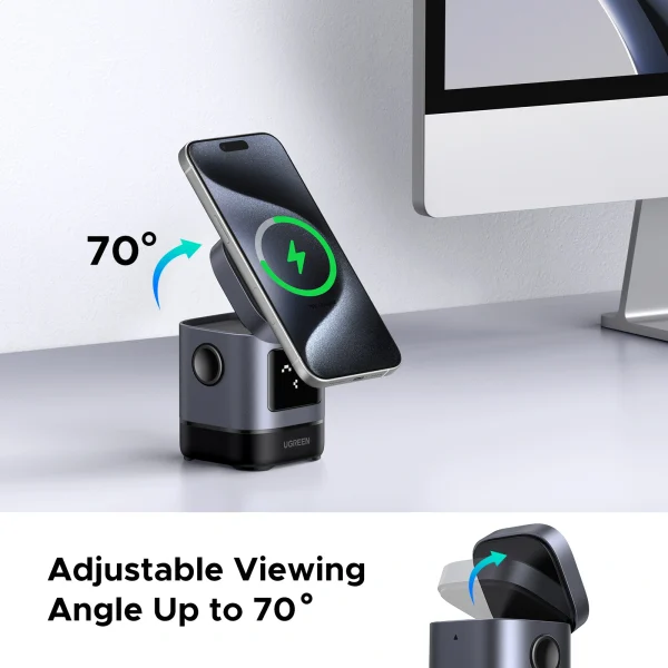 UGREEN 2-in-1 UNO Series Qi2 Magnetic Station Wireless Charger – W709-45775