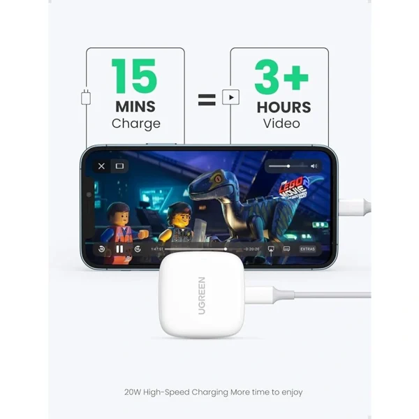 UGREEN-20W-Type-C-PD-Fast-Charger-UK-Type-C-to-Lightning-Cable-1-Meter-Suit--CD137-Ugr (1) UGREEN 20W Type-C PD Fast Charging Adapter UK (White)- CD137-60451