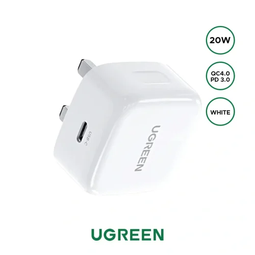 UGREEN-20W-Type-C-PD-Fast-Charging-Adapter-UK-White-CD137-60451-ugreenlk UGREEN 20W Type-C PD Fast Charging Adapter UK (White)- CD137-60451