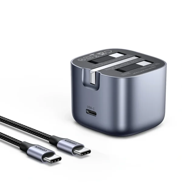 UGREEN 30W USB-C Nexode GaN PD Fast Charger UK (Space Gray) with Type-C to Type-C Cable – CD305-25114