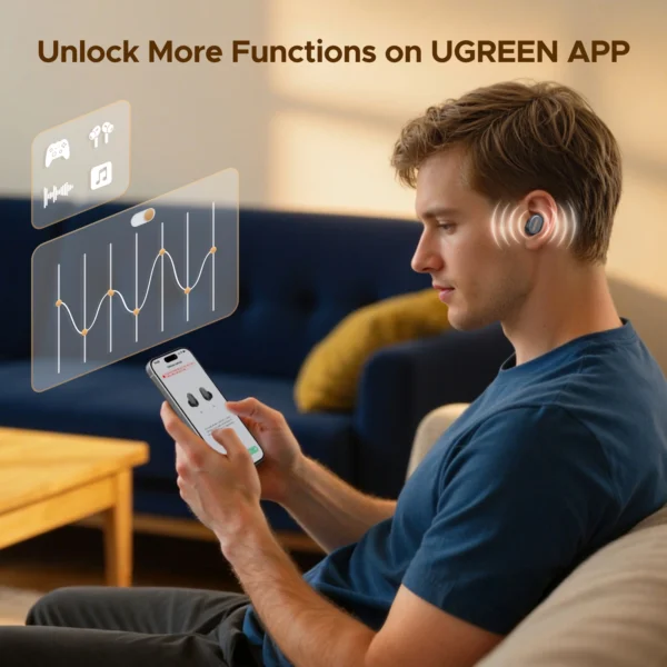 UGREEN Dots (TWS)True Wireless Earbuds (Black) – WS220-75628