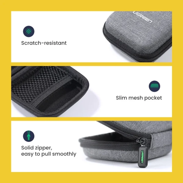 UGREEN-Earphone-Carrying-Case-Bag-Fabric-Gray-LP128-70577-LP128-Ugreensl-3 UGREEN Earphone Carrying Case Bag (Fabric)