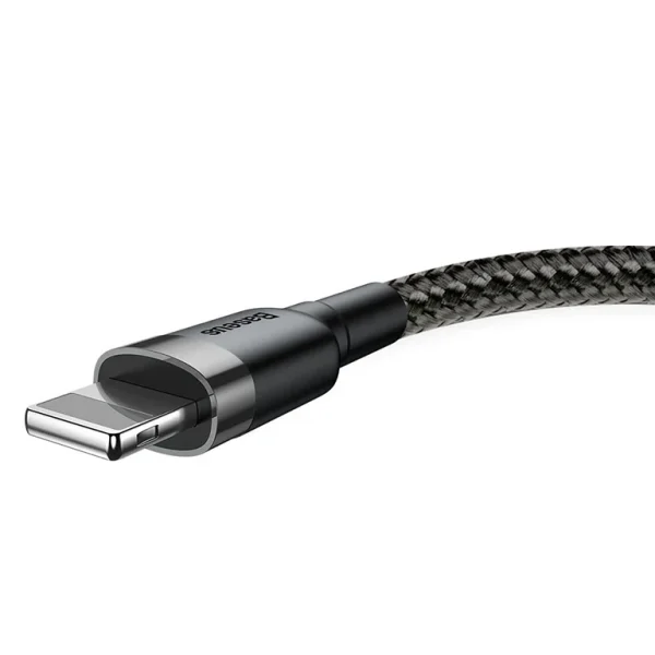 baseus-cable-cafule-for-lightning-15a-2m-greyblack-calklf-cg1-in-bd-at-bdshopcom-1-1 Baseus Cafule 1 Meter Nylon Braided Cable USB To Lightning QC3.0 2.4A